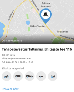 ulevaatus tallinn asukoht