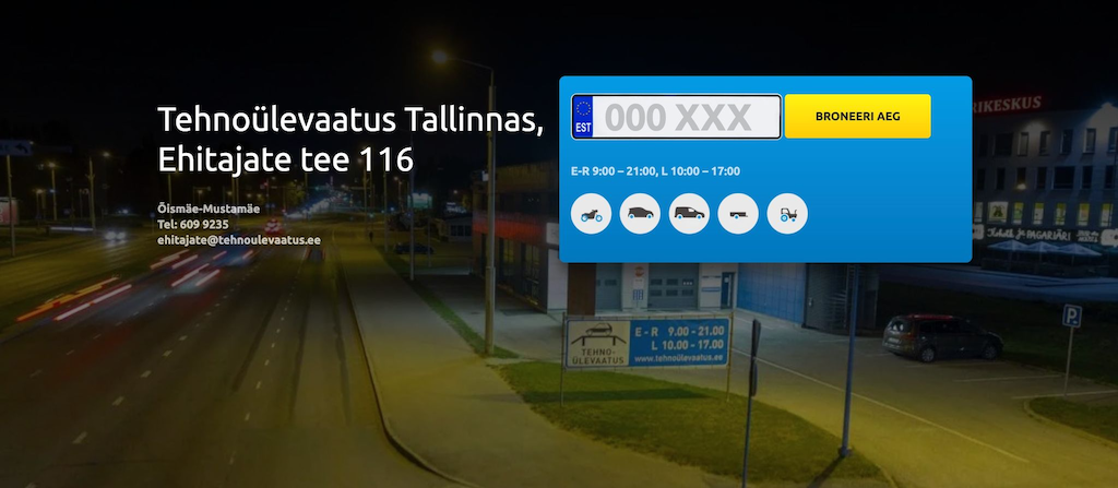 tehnoulevaatus peetris broneeri aeg ülevaatus tallinn mustamäe asukoht